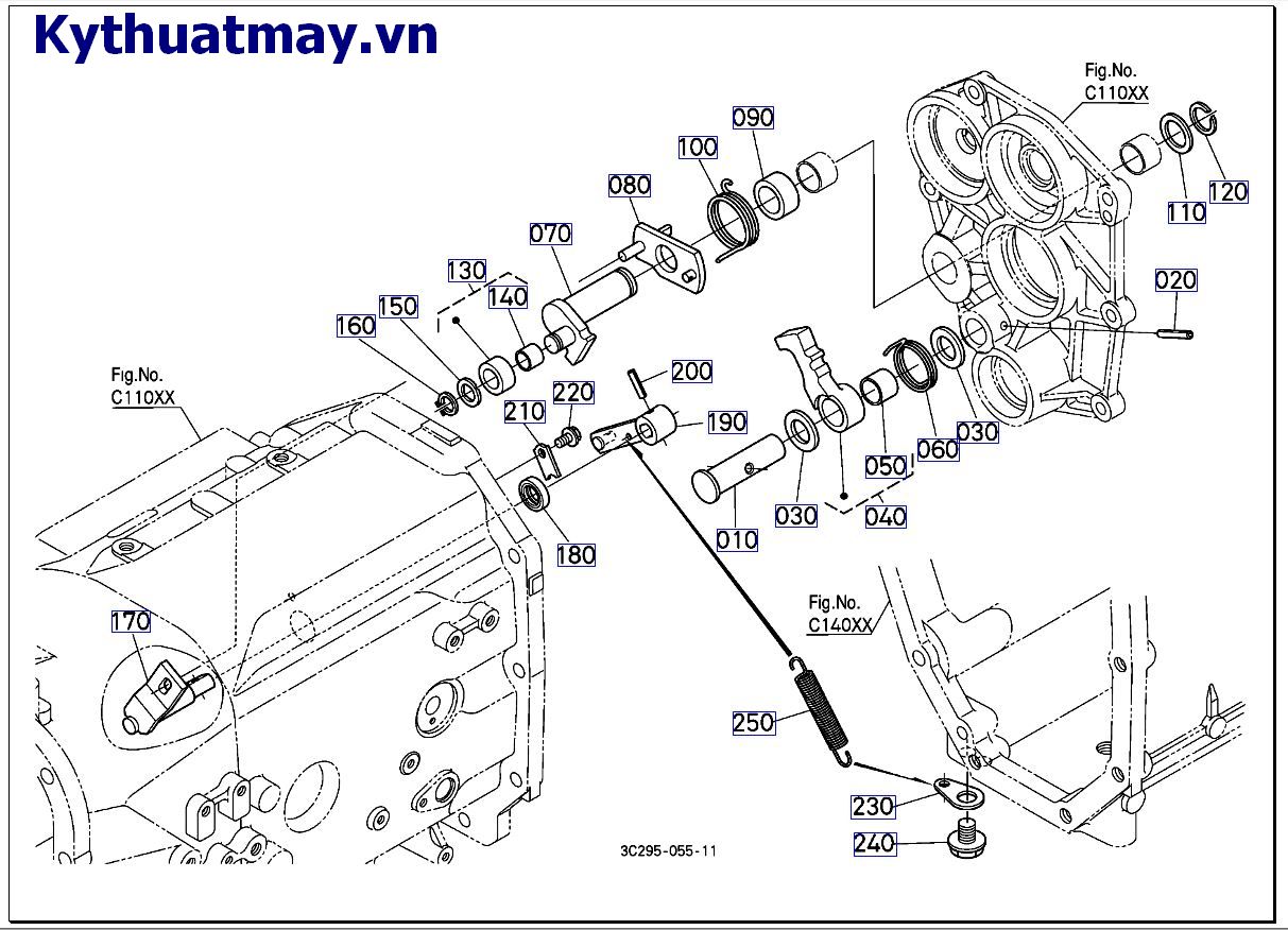 Bộ hãm tay trục cam ( cũ) 50001 đến 89999